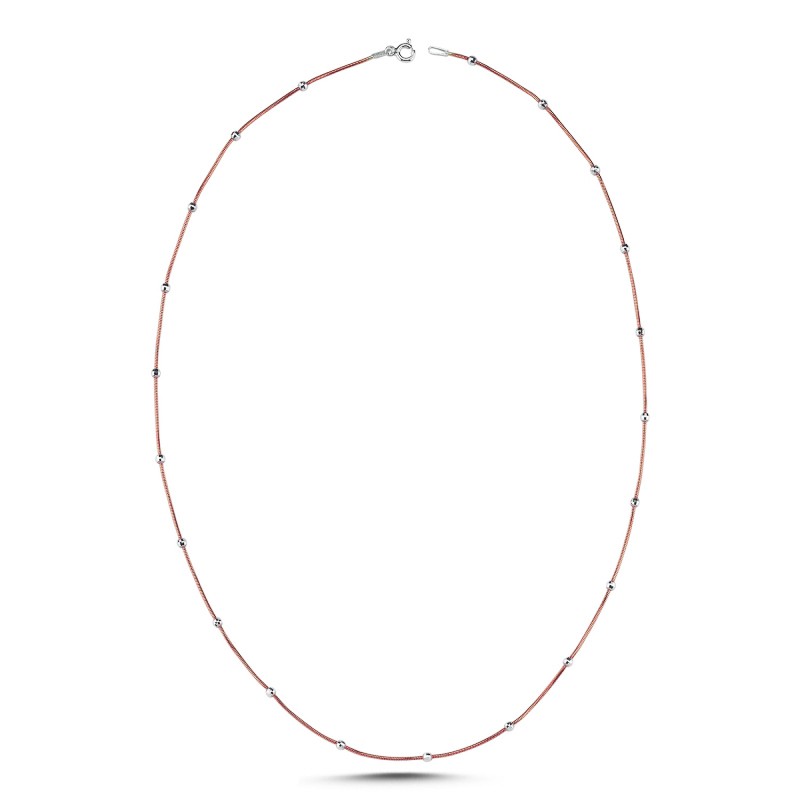 Sidabrinė paauksuota kolje su rodžiuotais burbuliukais