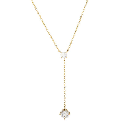 Sidabrinis auksuotas pakabukas su cirkoniais ir grandinėle