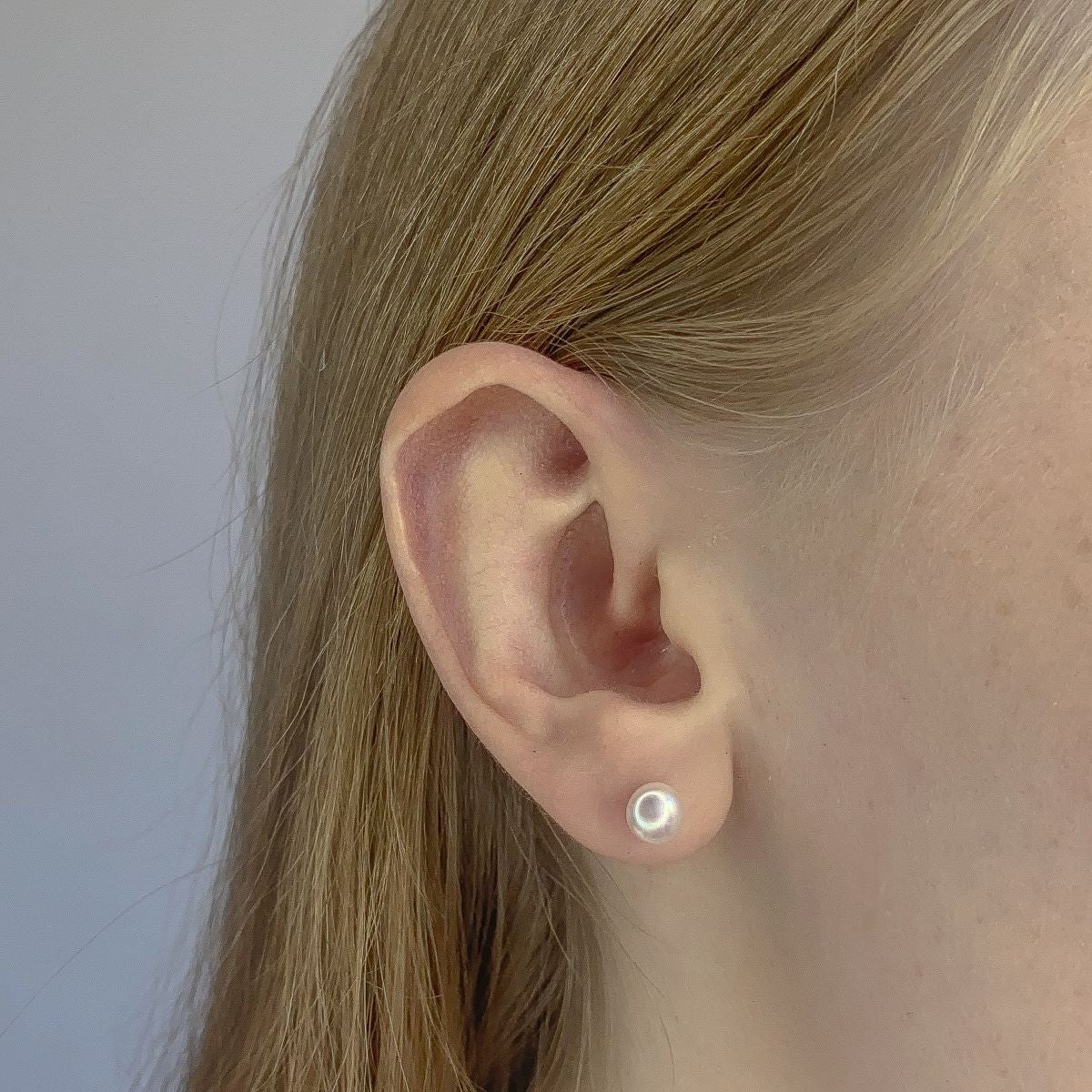 Sidabriniai vinukai su tikru 6 mm perlu