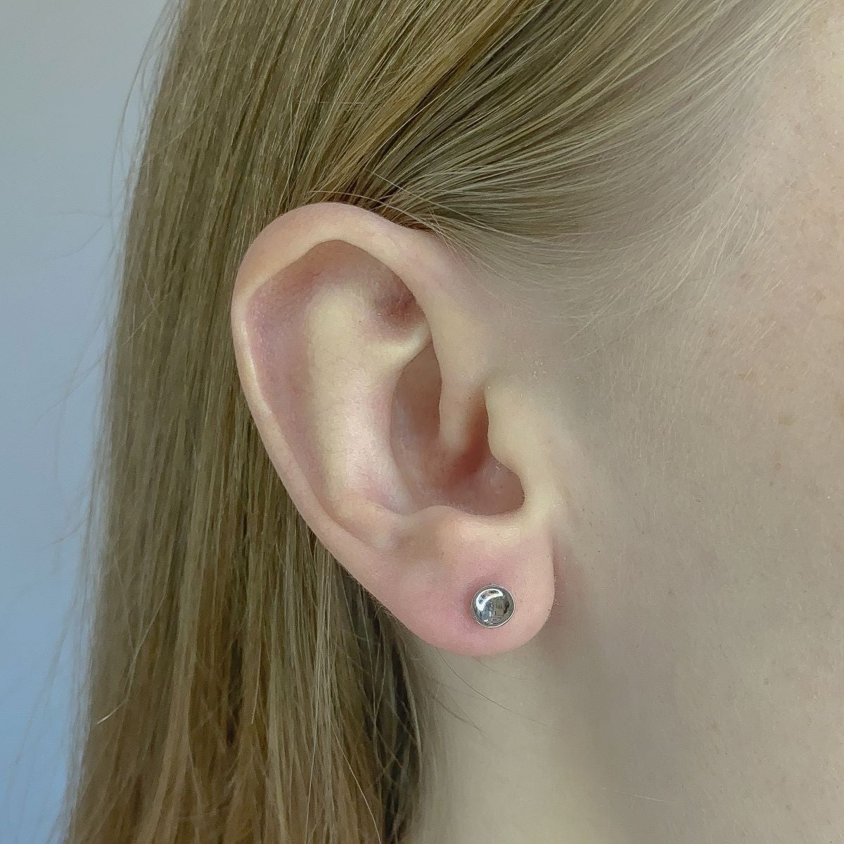 Sterling Silver Rhodium Plated Studs