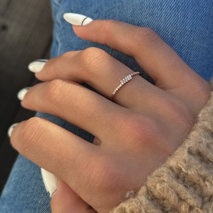 Sidabrinis žiedas su cirkoniais