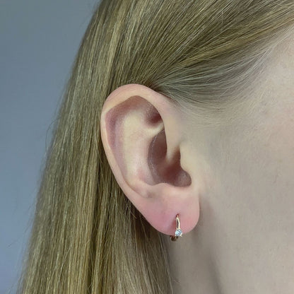 1 cm sidabrinės paauksuotos rinkutės su cirkoniu