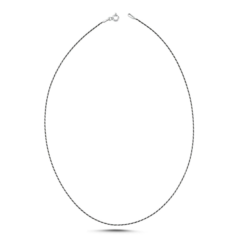 Oksiduoto sidabro 0,7 mm pločio grandinėlė