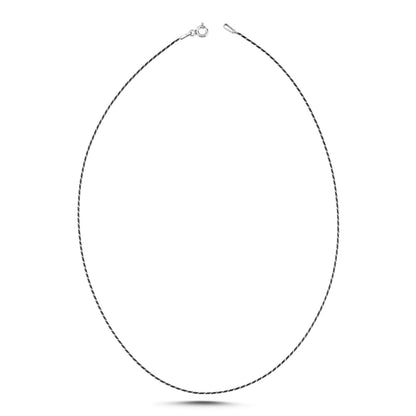 Oksiduoto sidabro 0,7 mm pločio grandinėlė