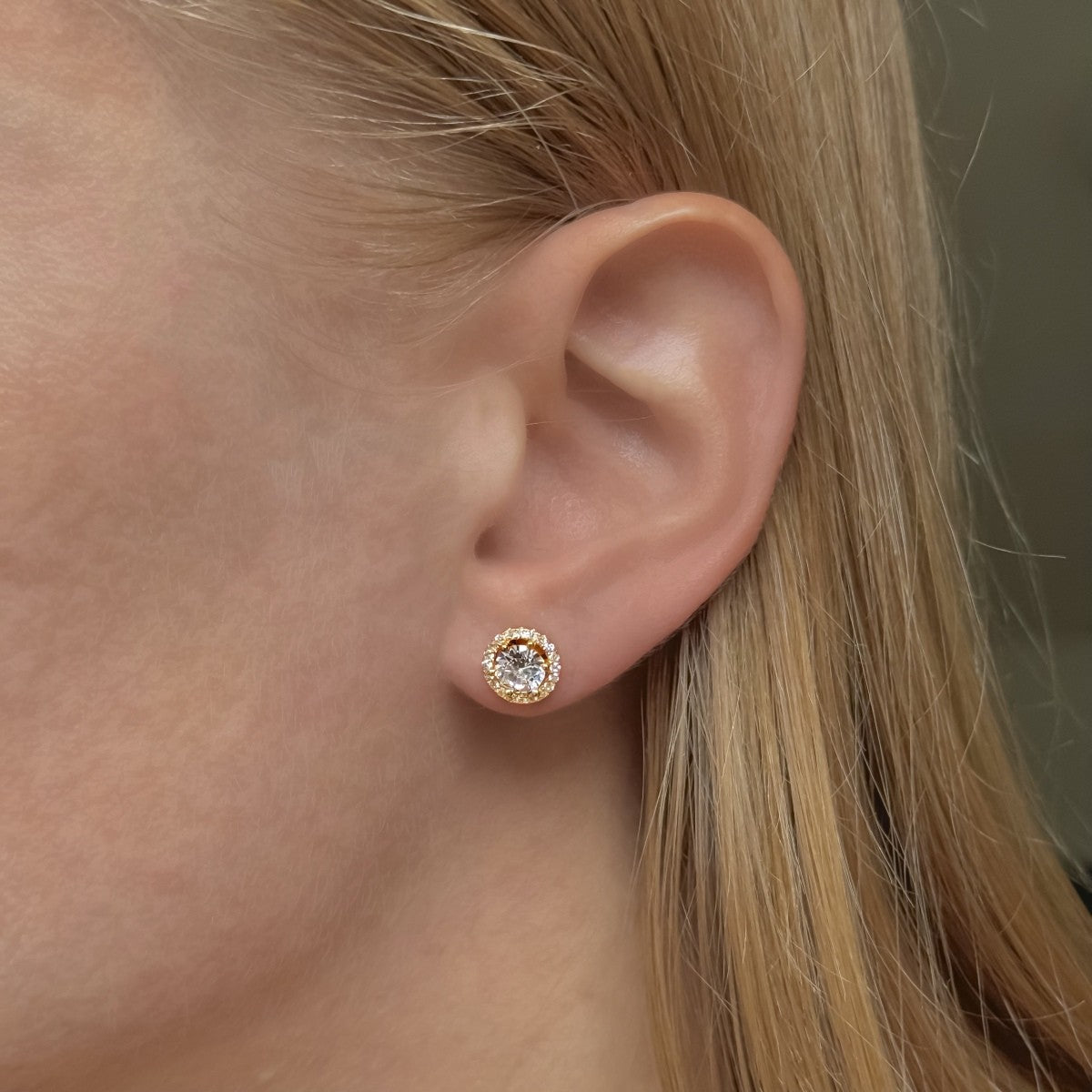 Sidabriniai auksuoti auskarai "Soleste"