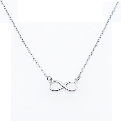 Sidabrinis rodžiuotas pakabukas begalybė su grandinėle