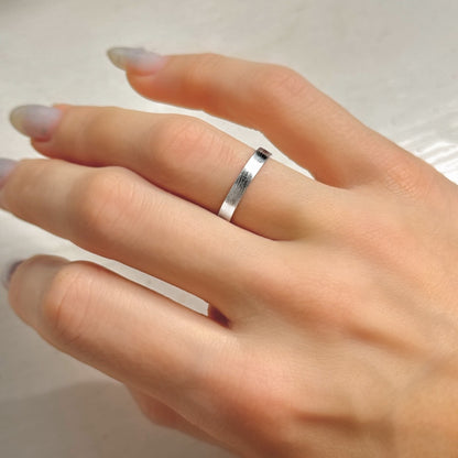 3mm sidabrinis reg. dydžio žiedas matiniu paviršiumi