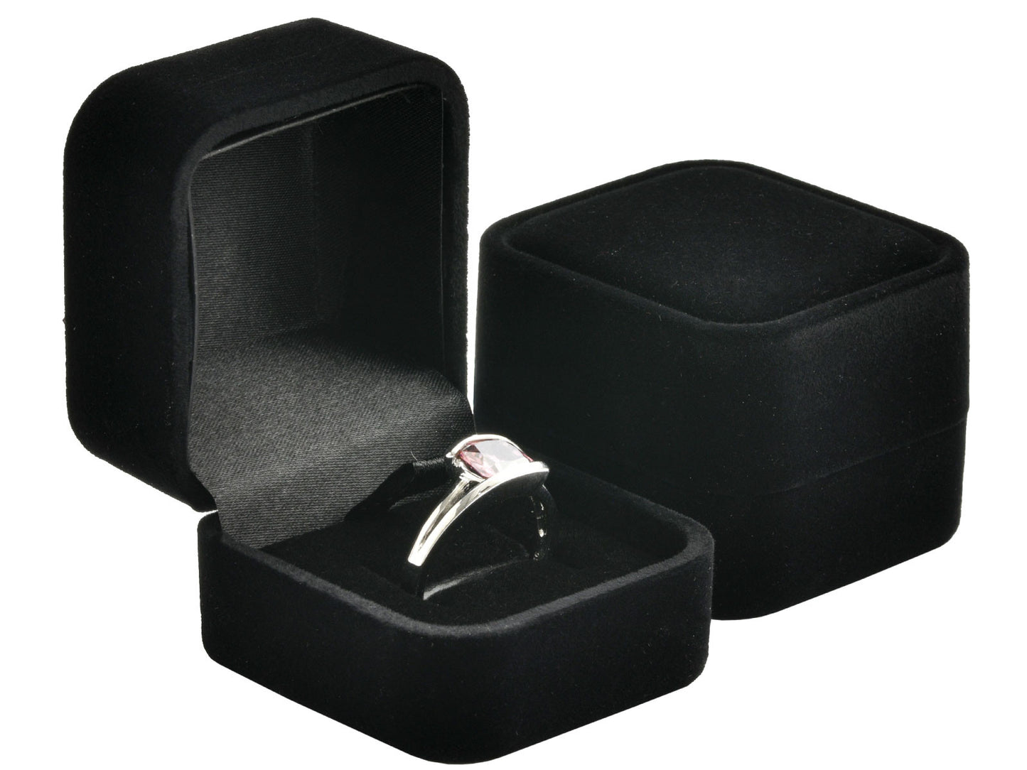 Aksominės dėžutės žiedui ar auskarams