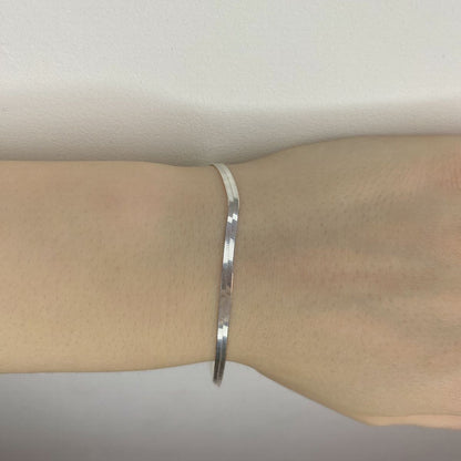 Sidabrinė apyrankė Flat chain