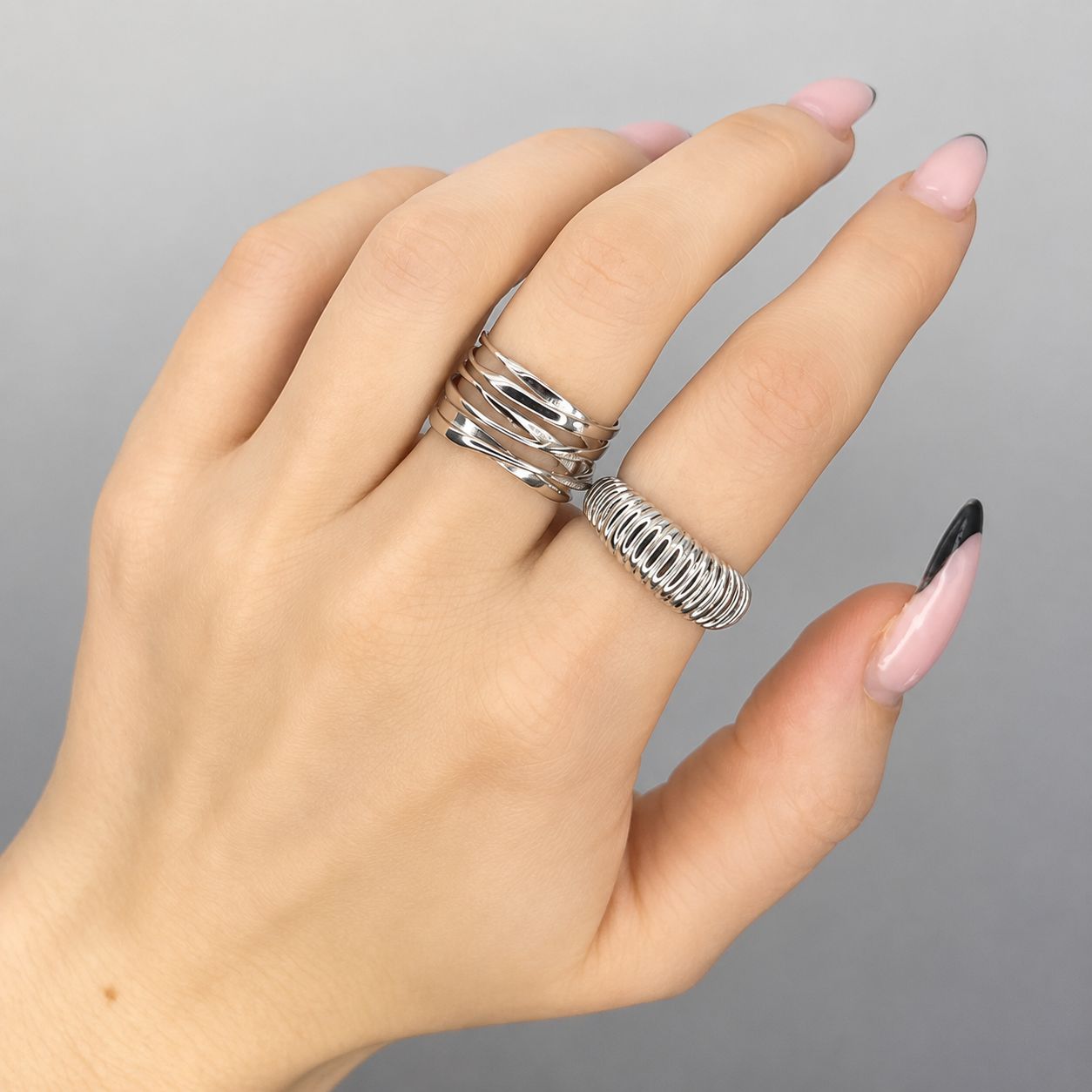 Sterling Silver Rhodium Plated Ring