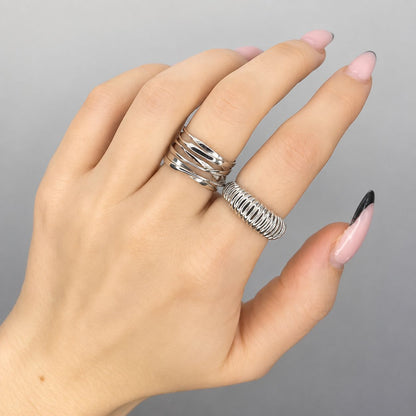 Sterling Silver Rhodium Plated Ring