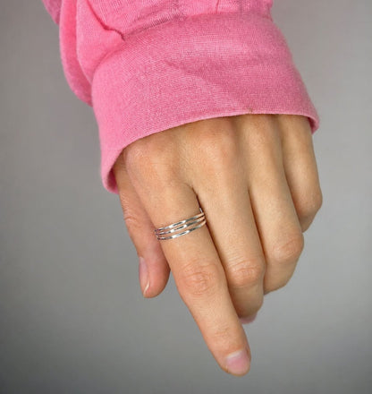 Sterling Silver Triple Band Ring