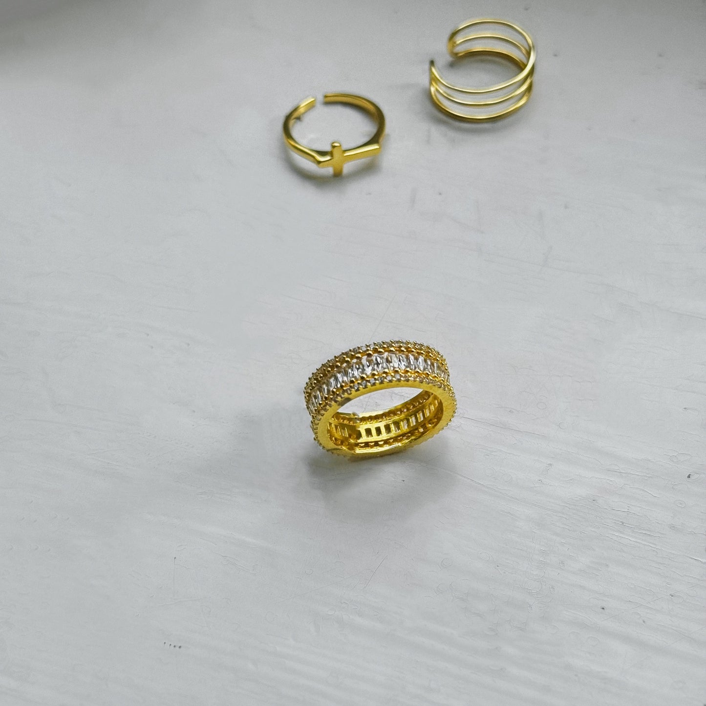 Sidabrinis auksuotas žiedas reguliuojamo dydžio