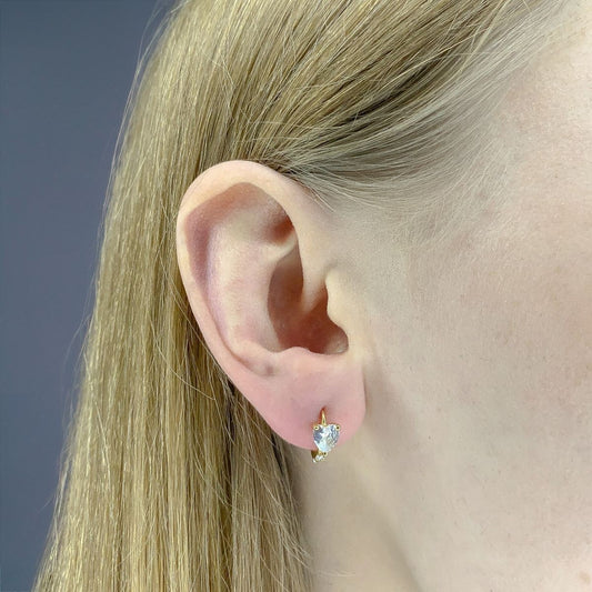 Sidabrinės auksuotos 1,2 cm rinkutės su širdele