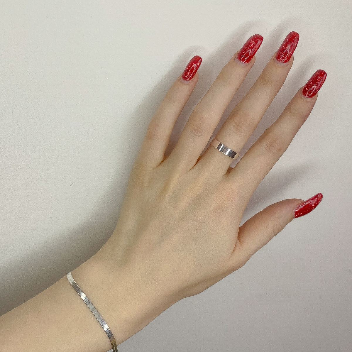 Sidabrinė apyrankė Flat chain