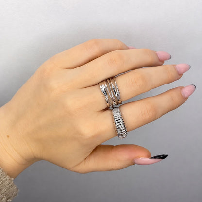 Sterling Silver Rhodium Plated Ring