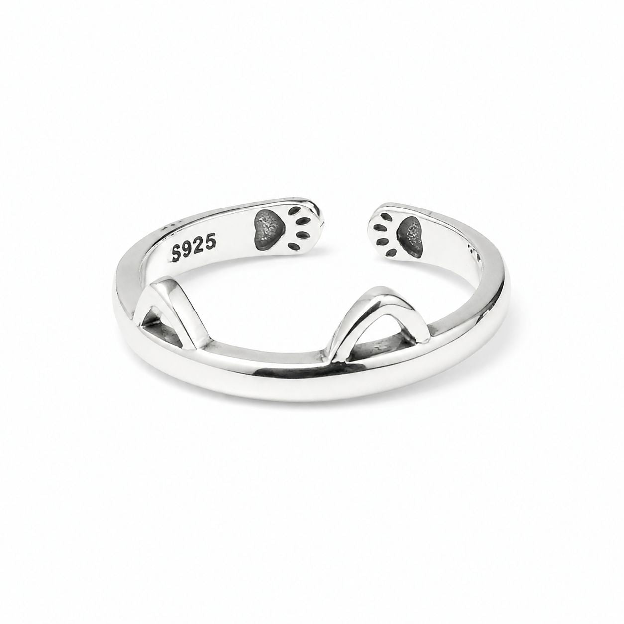 Sterling Silver Cat Ring