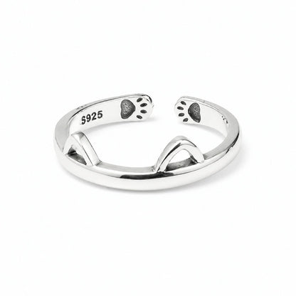 Sterling Silver Cat Ring