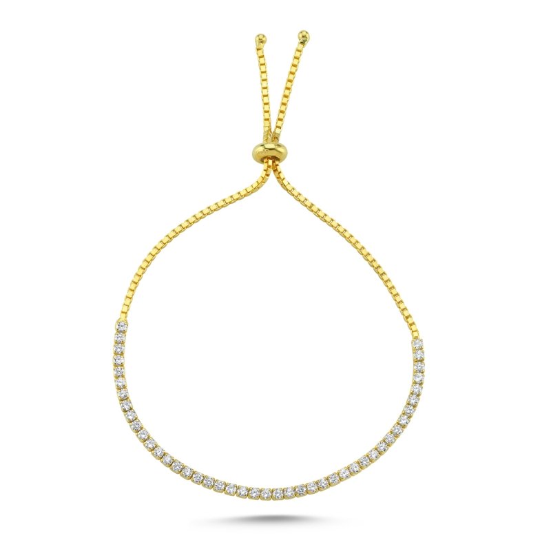 Sidabrinė auksuota apyrankė Tennis 2 mm