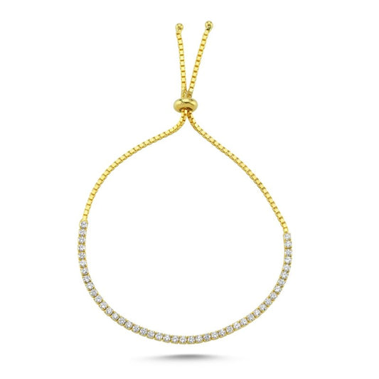 Sidabrinė auksuota apyrankė Tennis 2 mm