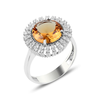 925 Sidabrinis Rodžiuotas Žiedas su Spalvą Keičiančiu Sultanitu