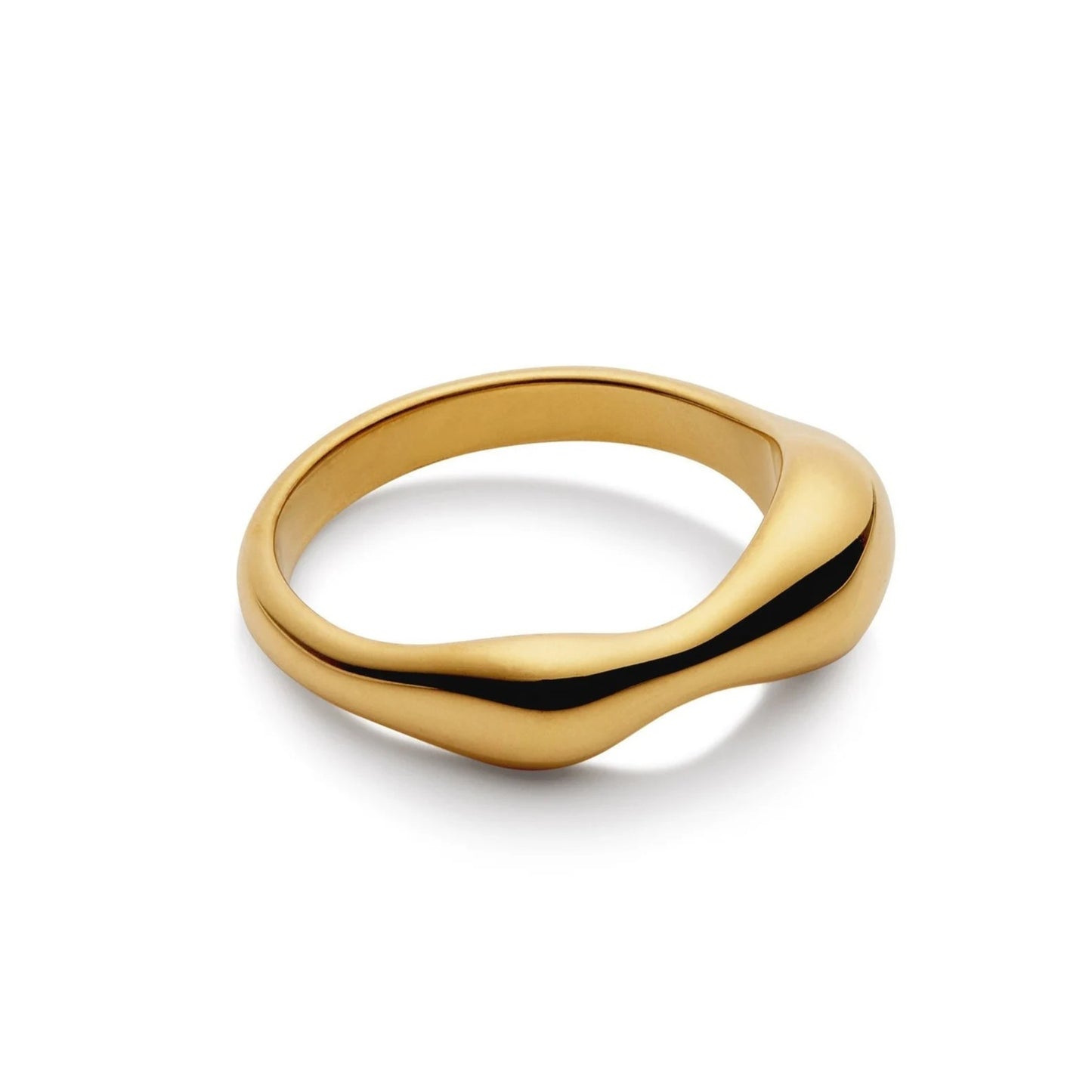 Auksuotas minimalistinio stiliaus žiedas