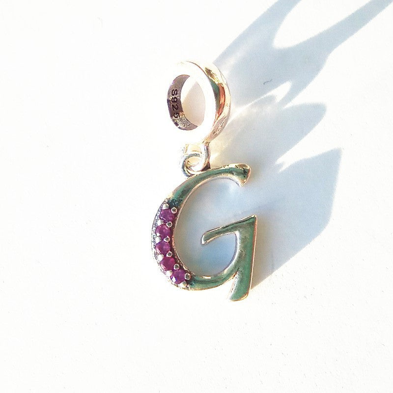 raidės ¦ sidabriniai pakabukai su cirkoniu