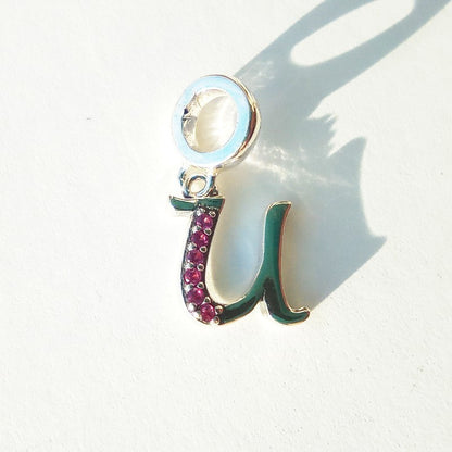 raidės ¦ sidabriniai pakabukai su cirkoniu