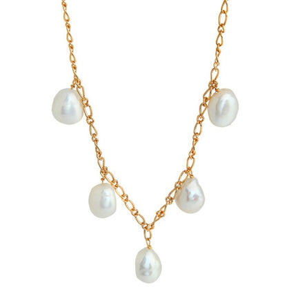 perlai ¦ sidabrinė paauksuota koljė su perlais