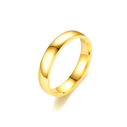 Klasikinis 4mm auksuotas žiedas
