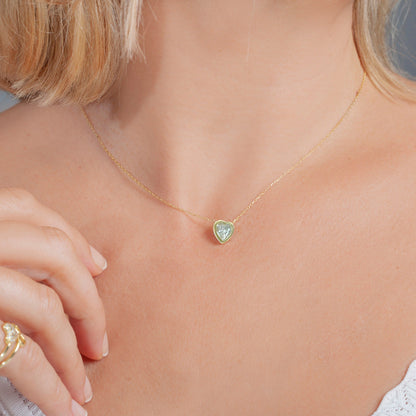 Sidabrinė auksuota širdelė su grandinėle