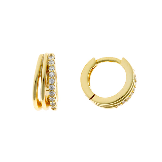 Sidabrinės rinkutės su cirkonių juostele