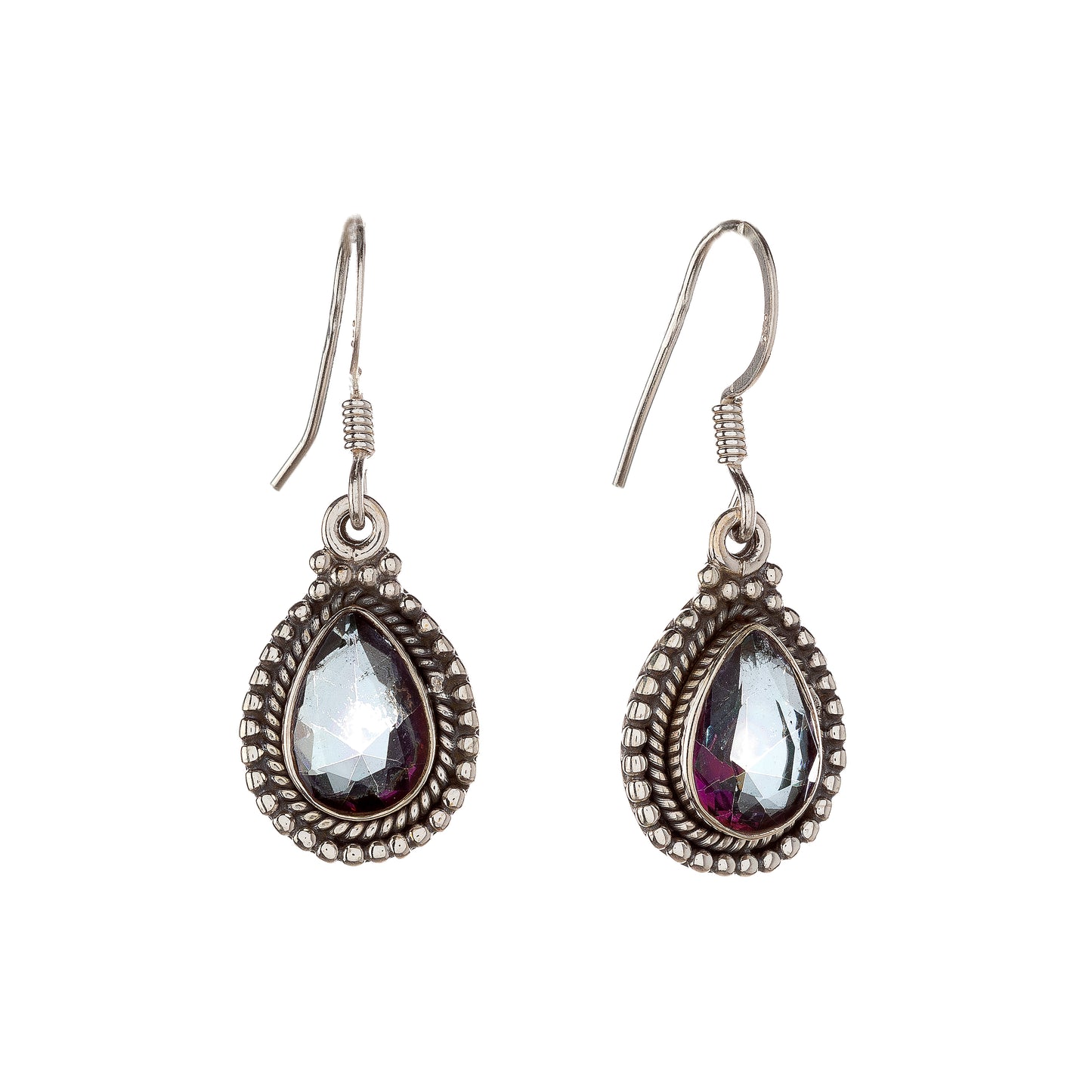 Sterling Silver Mystic Topaz Drop Earrings