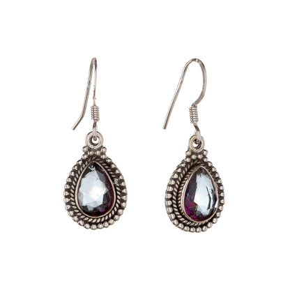 Sterling Silver Mystic Topaz Drop Earrings