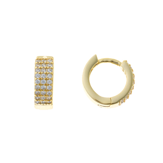 Sidabrinės rinkutės su 3 eilėmis cirkonių