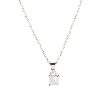Sterling Silver Moonstone Pendant Necklace