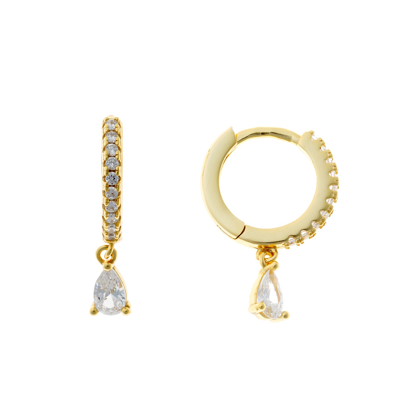 Sidabrinės rinkutės su kabančiu cirkoniu