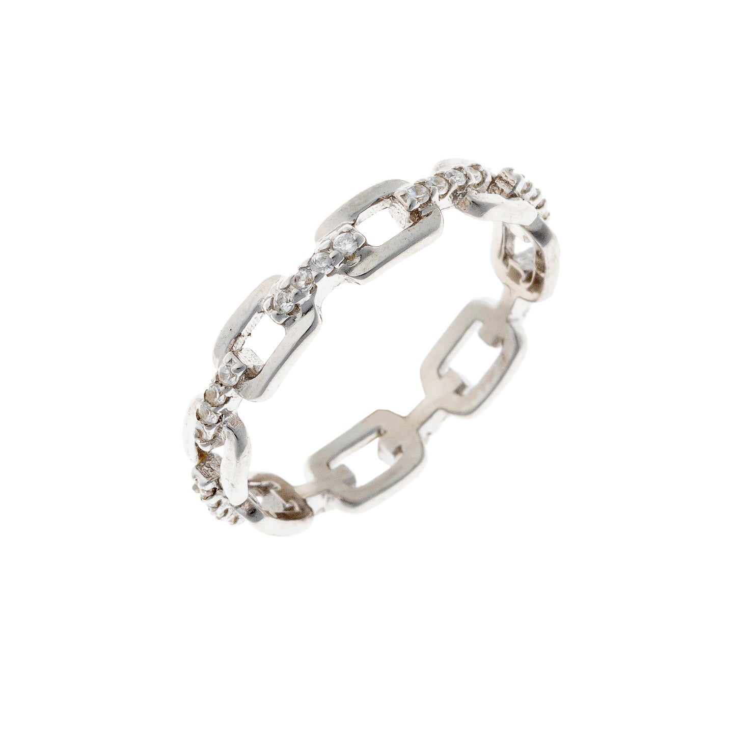 Sidabrinis rodžiuotas žiedas "Chain"