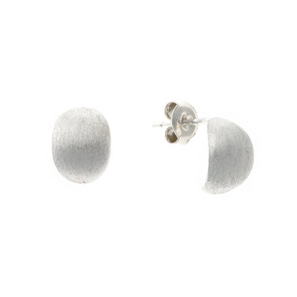 Sterling Silver Matte Stud Earrings