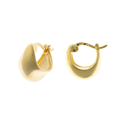 Sidabriniai platūs auskarai su anglišku užsegimu