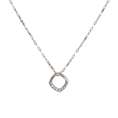 Sidabrinis rodžiuotas pakabukas su cirkoniais ir grandinėle