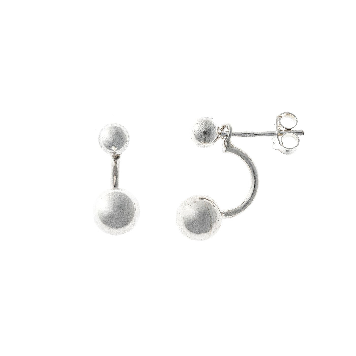 Sterling Silver Two - piece Earrings