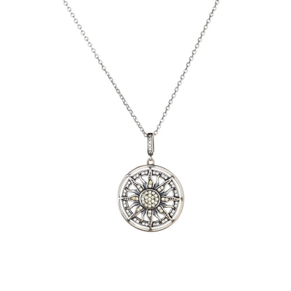 Sidabrinis pakabukas "Saulė" su grandinėle