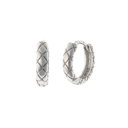 Sidabrinės rodžiuotos ornamentuotos 1,2cm rinkutės