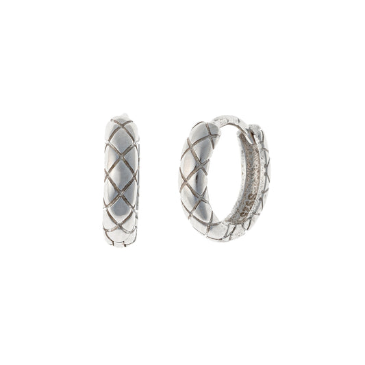 Sidabrinės rodžiuotos ornamentuotos 1,2cm rinkutės