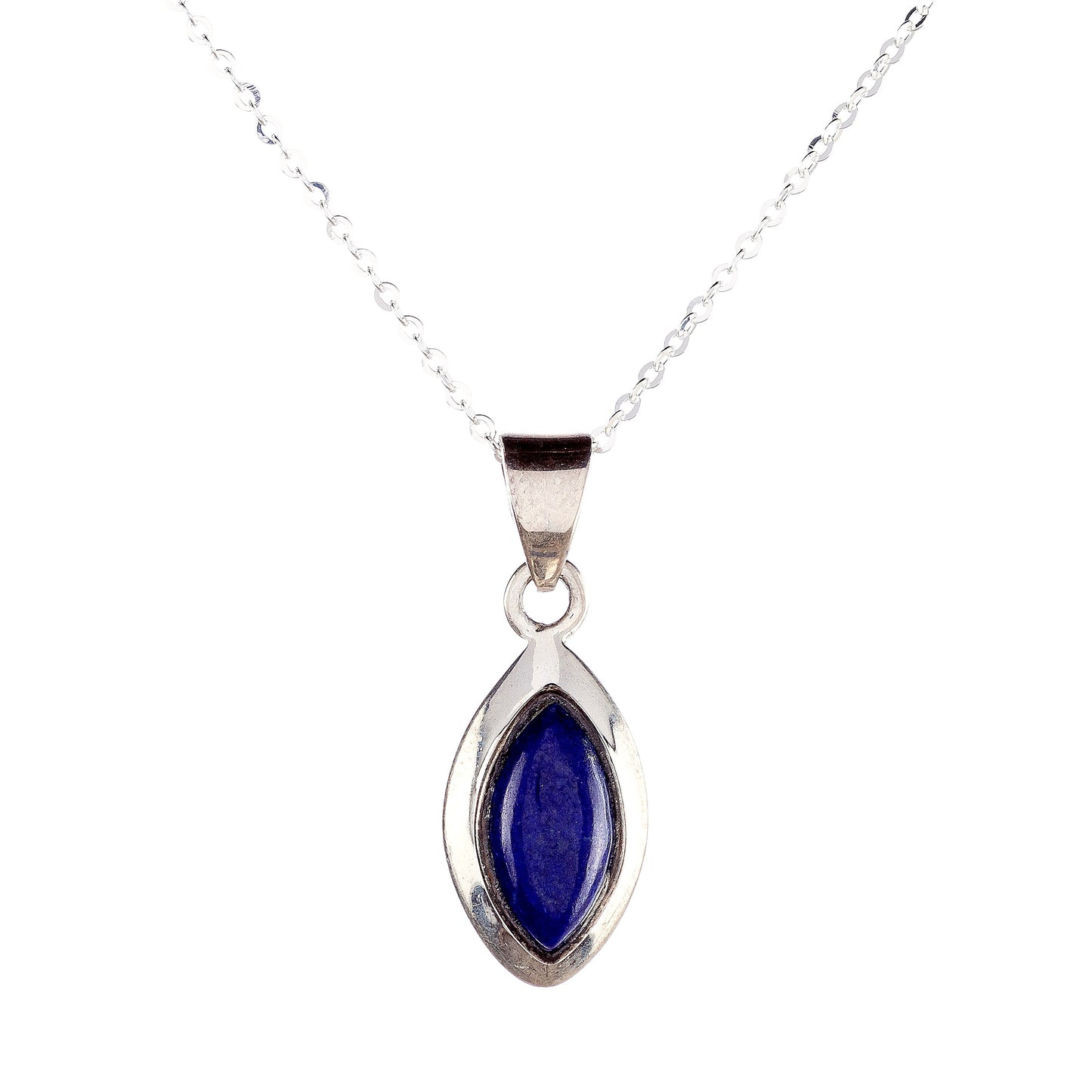 Sterling Silver Lazurite Pendant Necklace
