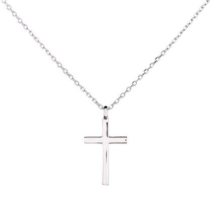 Sidabrinis rodžiuotas kryželis su grandinėle