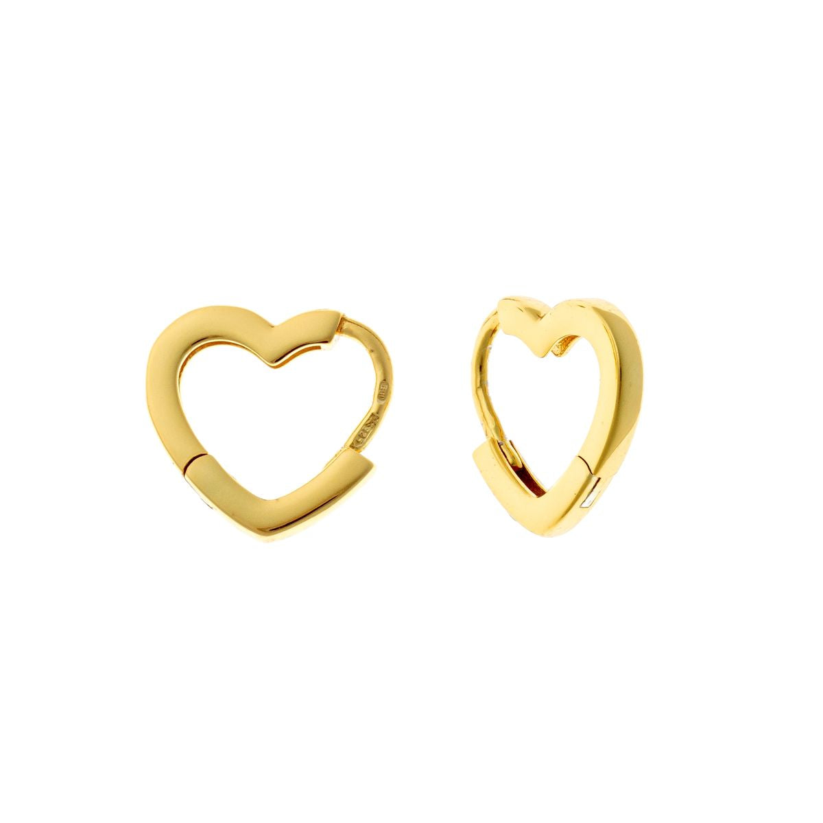 Sidabrinės auksuotos rinkutės - širdutės