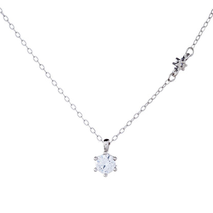 Sidabrinis rodžiuotas pakabukas su cirkonio akutėmis