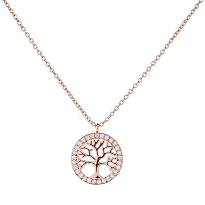 Sidabrinis paauksuotas pakabukas "Gyvybės medis" su grandinėle